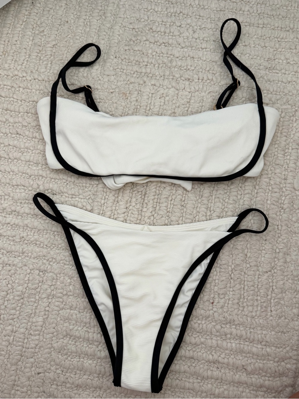 l*space Cream Bandeau with Black Trim